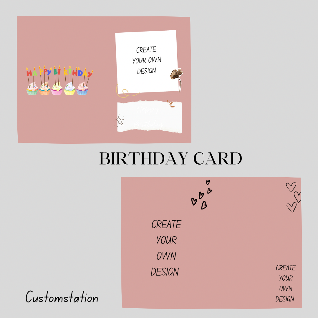 CUSTOM X BIRTHDAY CARD