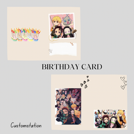 DEMON SLAYER X BIRTHDAY CARD